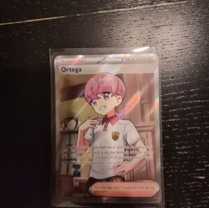 Pokemon Ortega Trainer Card - Pink, White